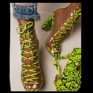 Transparent Snakeskin Booties 🐍